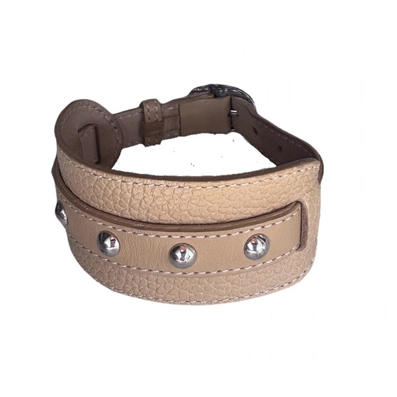 Longchamp Le Foulonné Studded Leather Bracelet